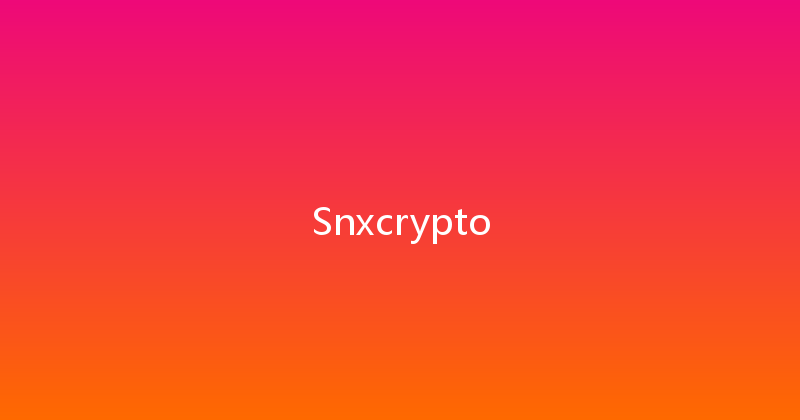 Snxcrypto 