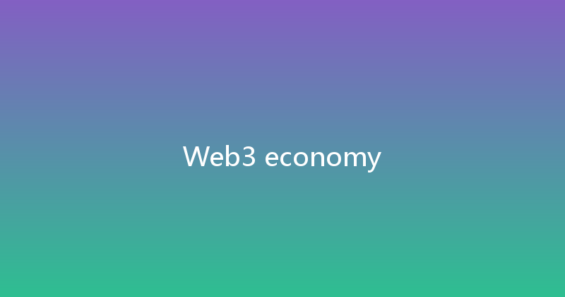 Web3 economy 
