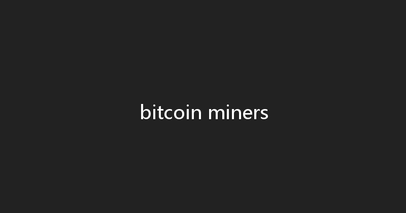 bitcoin miners 