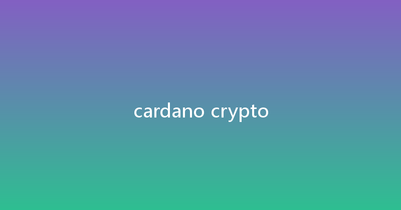 cardano crypto 