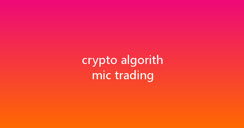 crypto algorithmic trading 