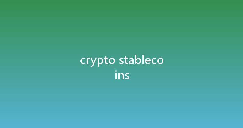 crypto stablecoins 