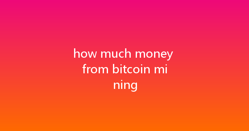 how much money from bitcoin mining 