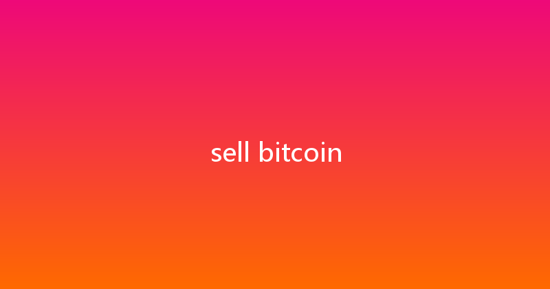 sell bitcoin 