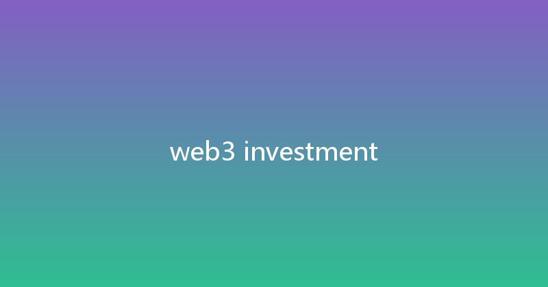 web3 investment 